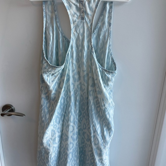 Denim-esque racer backed leopard print dress (Anthropologie) - Picture 2 of 7
